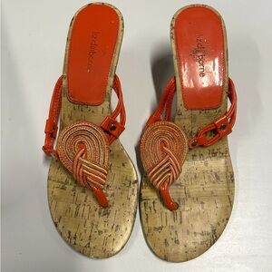 Liz Claiborne Peach and Gold
Sandals Size 8M Orange